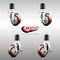 Service Caster 3 Inch 316SS Maroon Poly Swivel 1-3/4 Inch Expanding Stem Caster Brake SCC, 2PK SS316EX20S314-PPUB-MRN-2-TLB-2-134 - alternate 4
